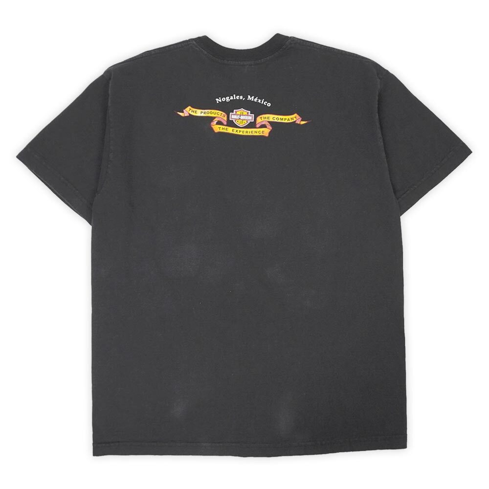 90-00's HARLEY-DAVIDSON 両面プリントTシャツ “TIGER × FLAME