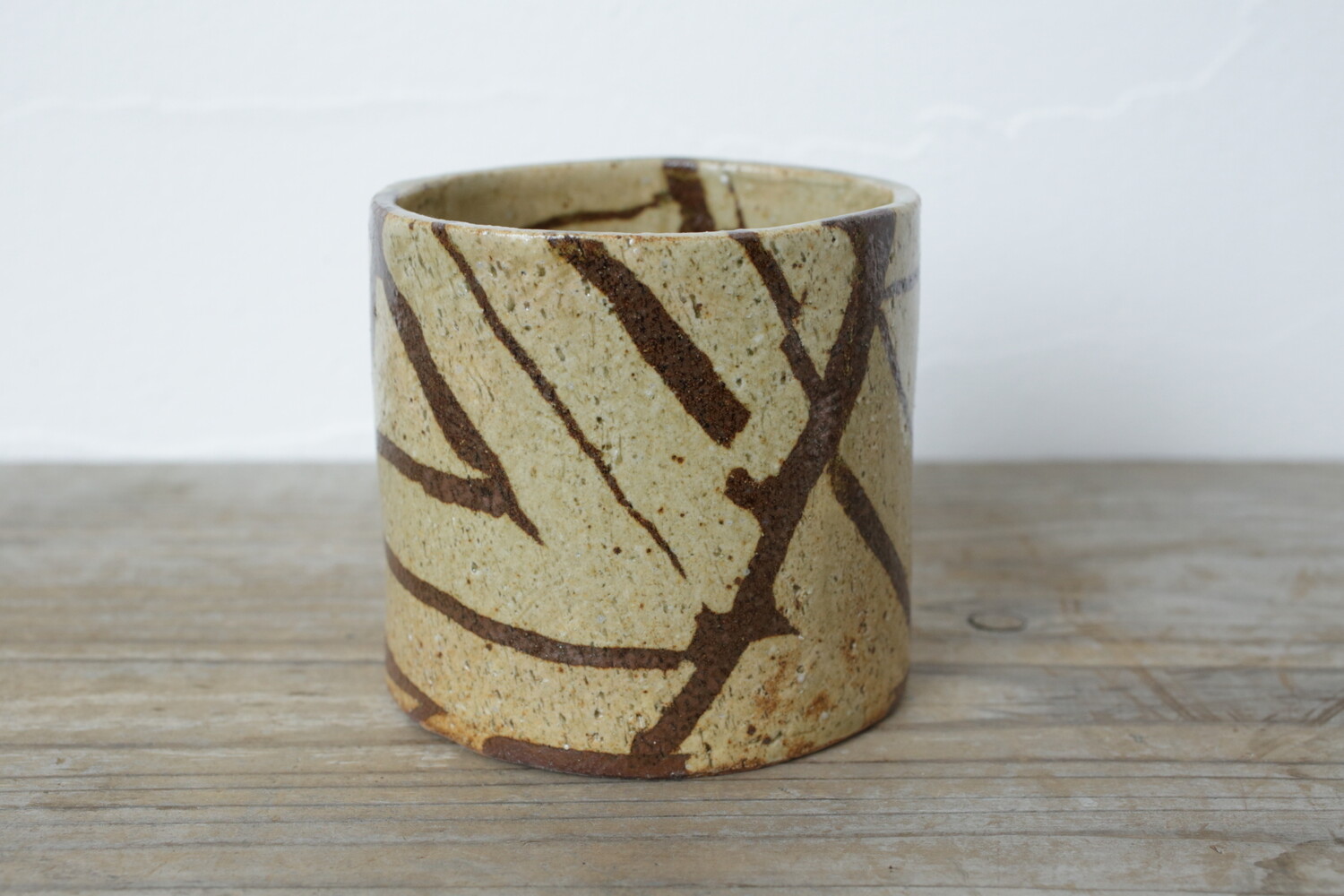 日々の暮らし | 練上手筆筒 中 | 惣堂窯 掛谷康樹