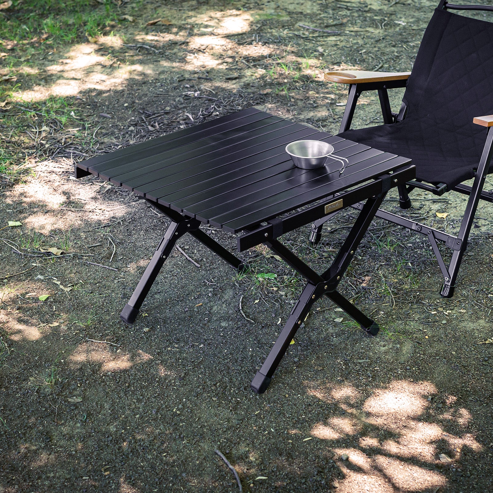 ANOBA BLACK EDITION ウッドロールトップテーブル BLACK EDITION