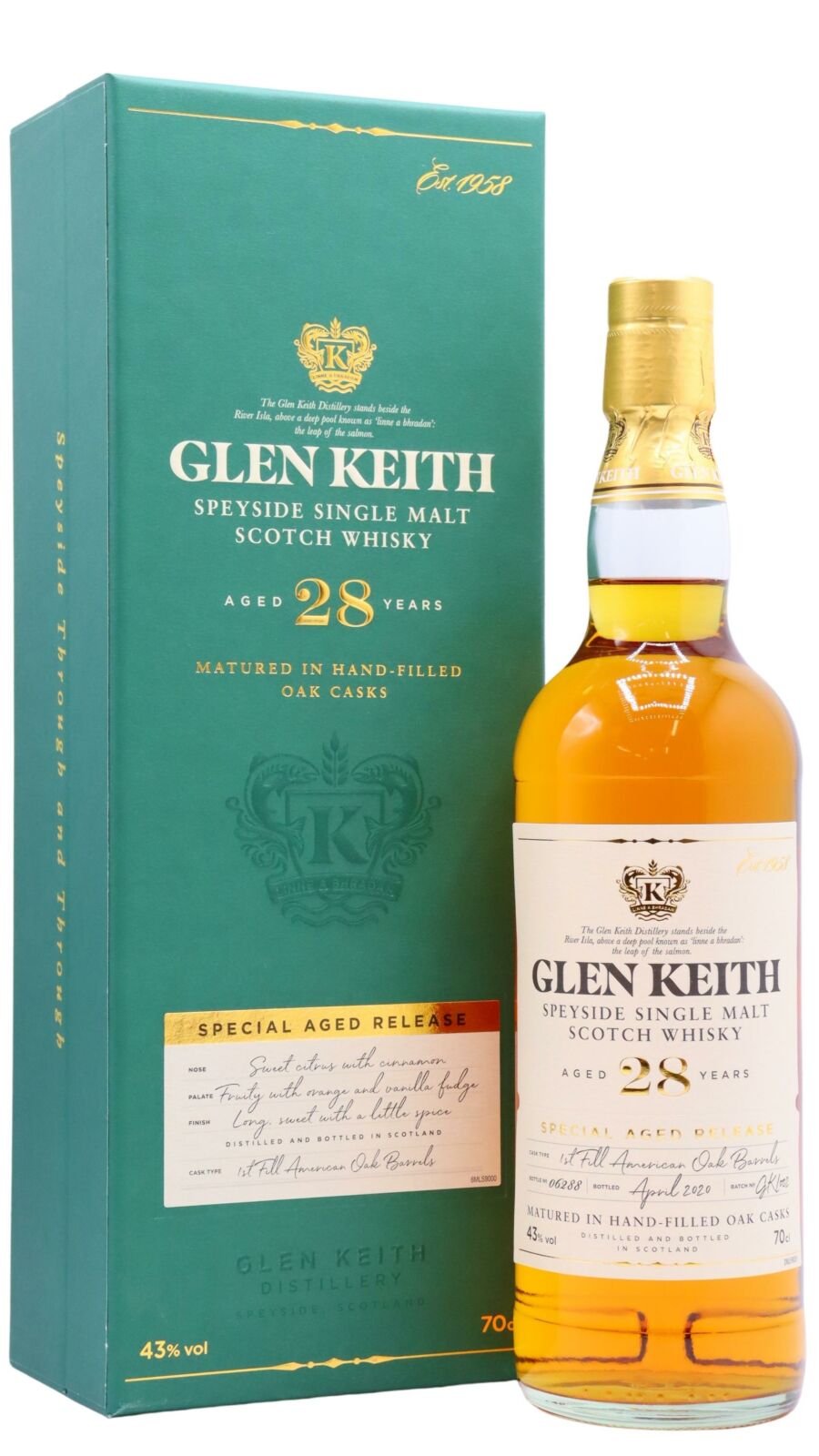 Glen Keith - Secret Speyside - Special Aged Release Single Malt