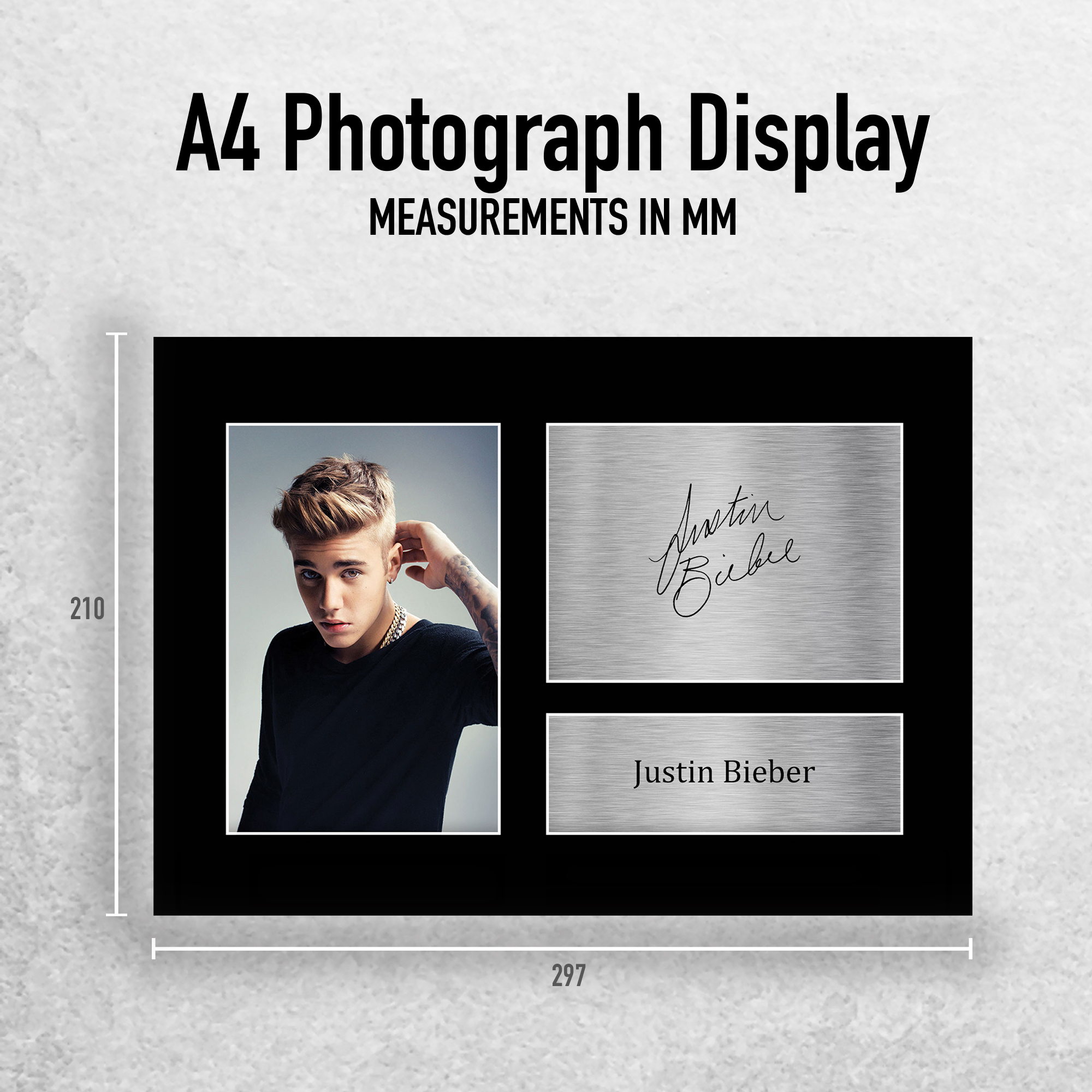 Justin Bieber Signed Pre Printed Autograph A4 Photo Gift For a Pop