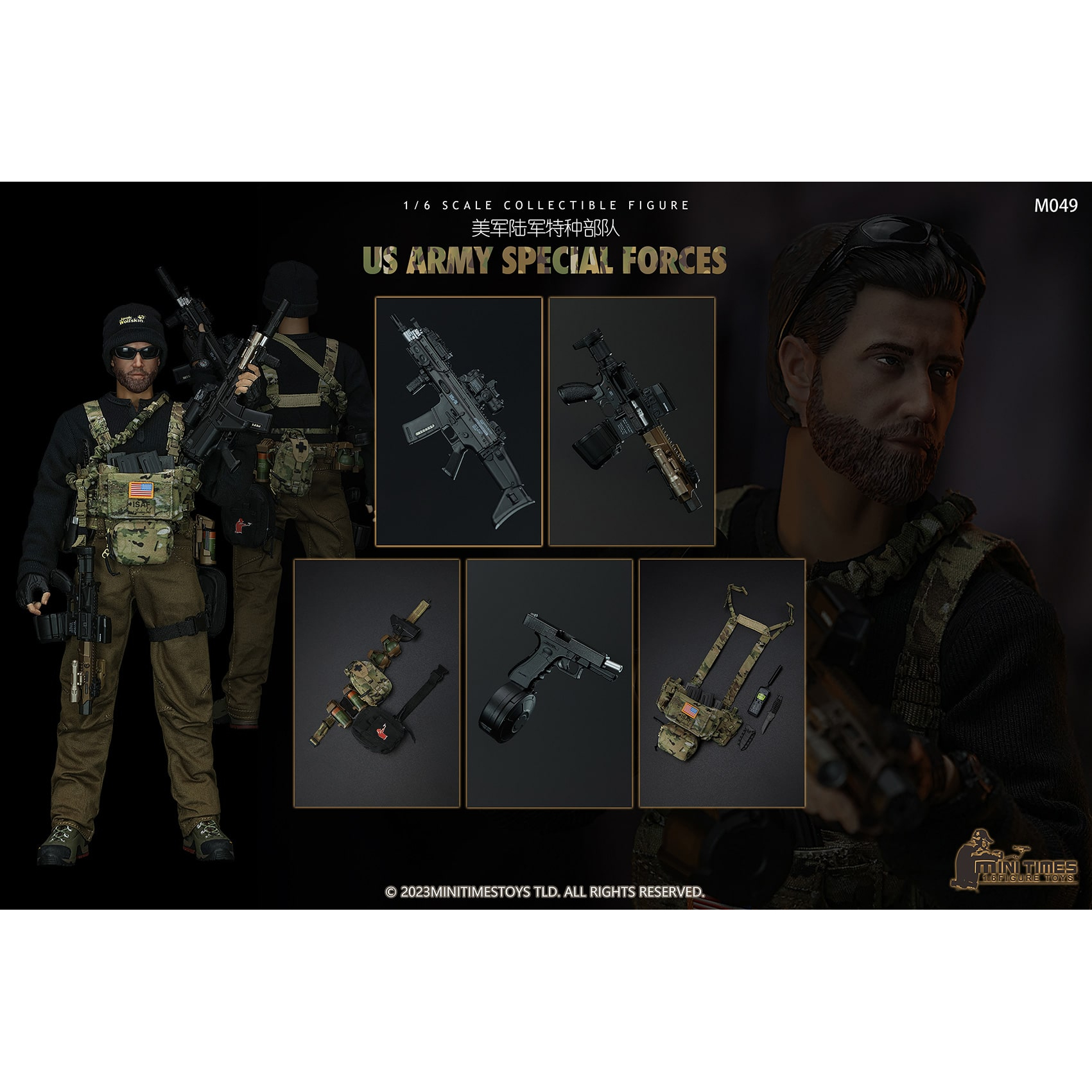 US Army Special forces 1:6 Scale Figure Mini Times M049