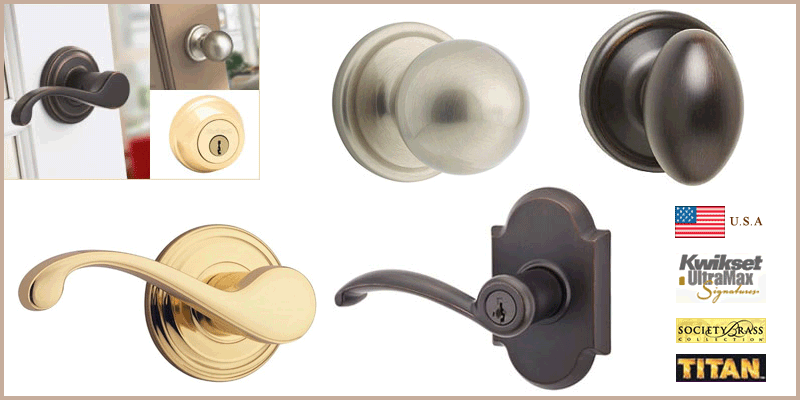 世界のドアハンドル、ドアノブ | クイックセット,タイタン,kwikset