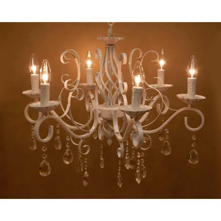 遠藤照明 クリスタル装飾 ホワイトシャンデリア デザイン照明