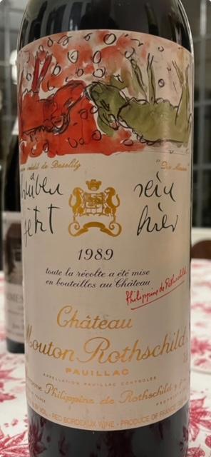 1989 Château Mouton Rothschild, France, Bordeaux, Pauillac, Wine