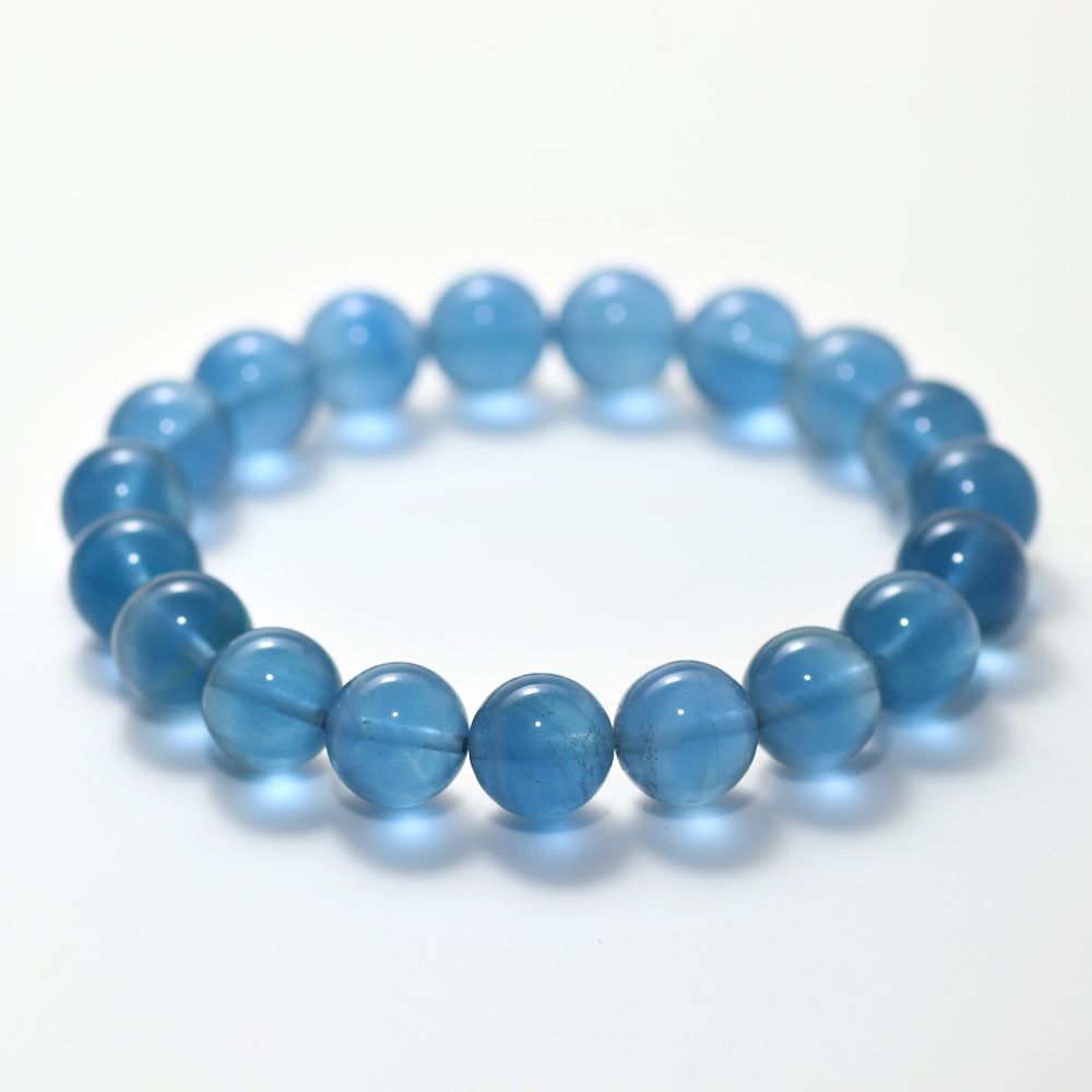 高品質++]ブルーフローライトブレスレット（約10.5mm玉） - 埼玉県吉川