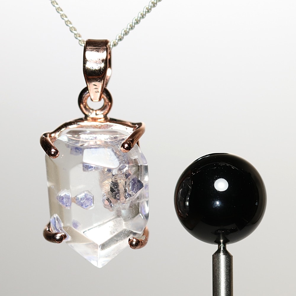 希少・高品質++]フローライトインクォーツペンダントトップ（シルバー