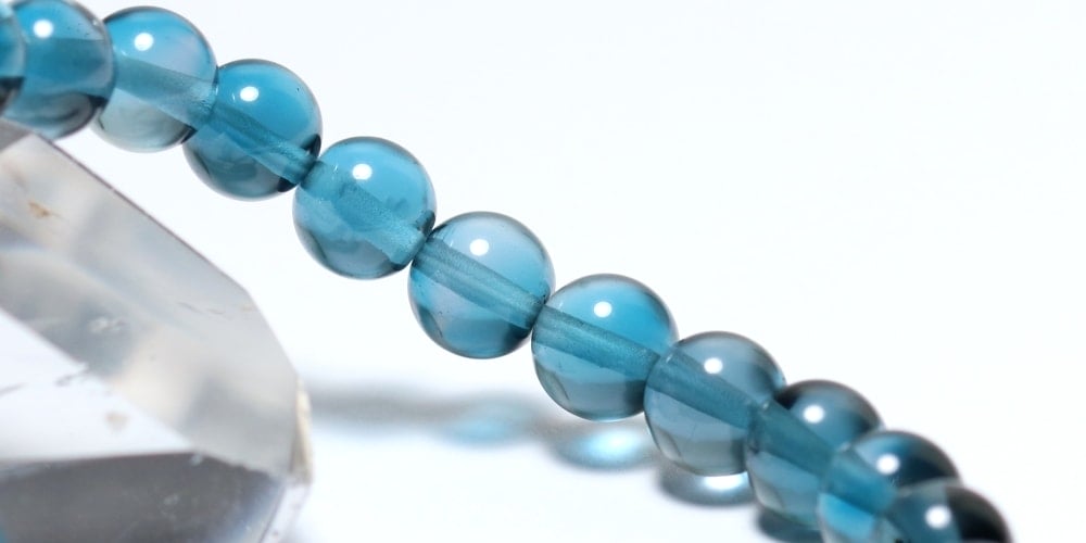 トップクォリティ]ロンドンブルートパーズブレスレット（約7.5mm玉