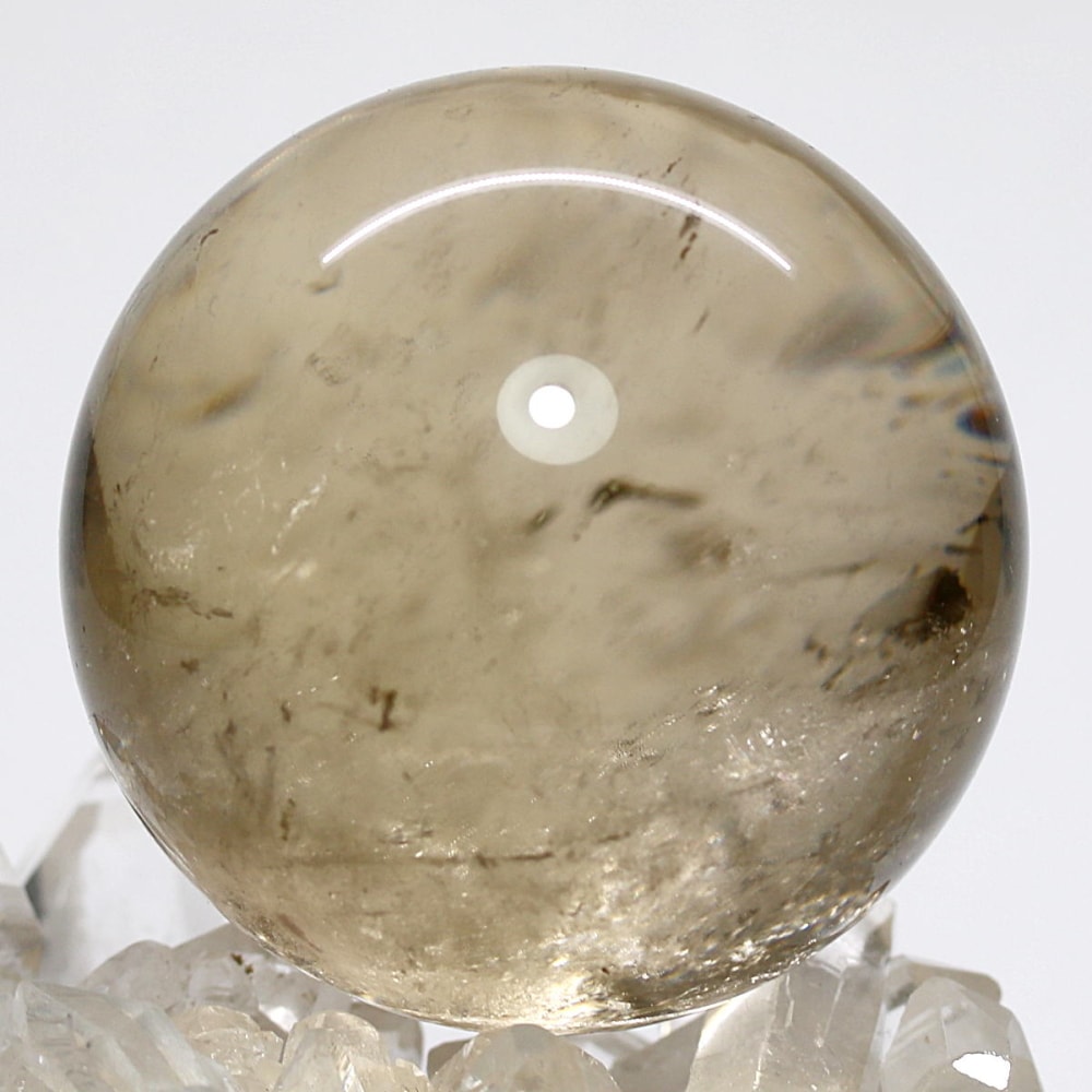 特別価格/希少・高品質]マダガスカル産天然ライトスモーキーシトリン丸