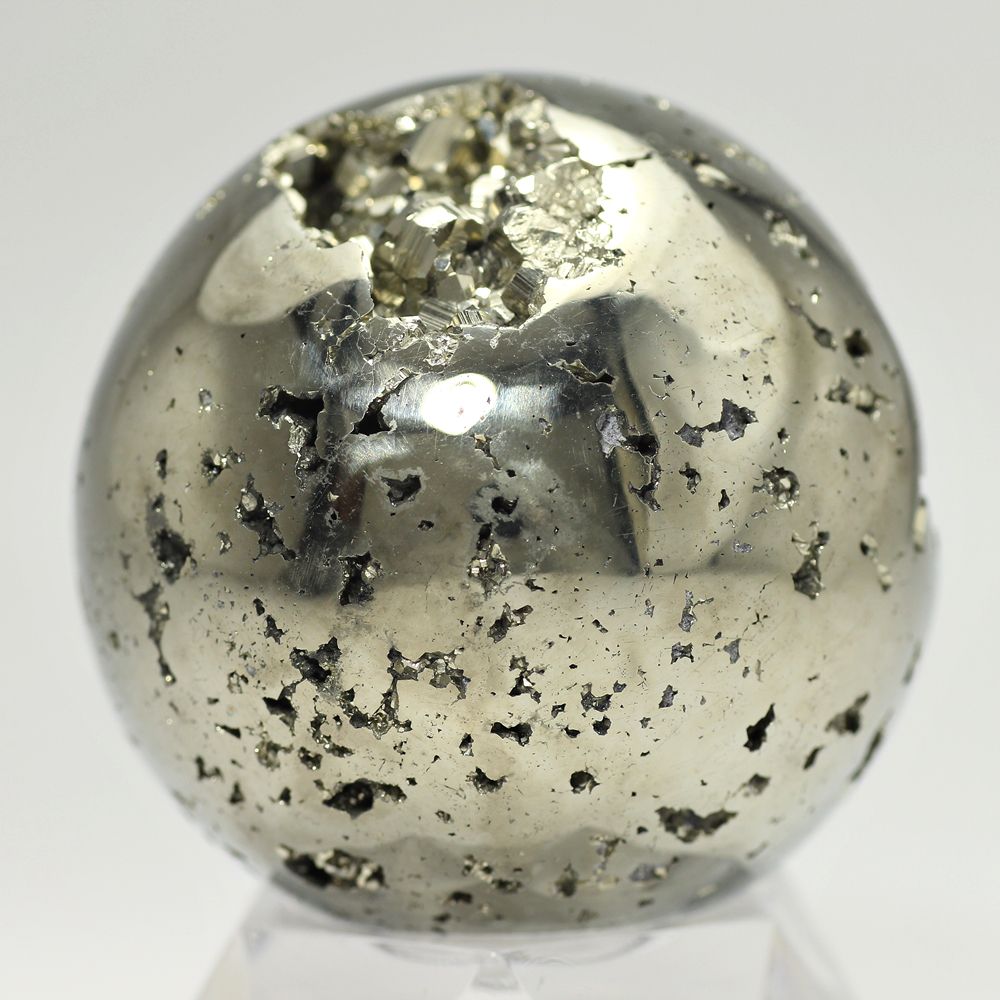 高品質]ペルー産パイライト丸玉/スフィア約4.6cm（黄鉄鉱） - 埼玉県