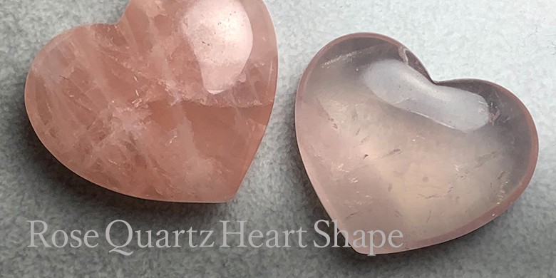 ローズクォーツハート型 - 埼玉県吉川市の天然石専門店・水晶