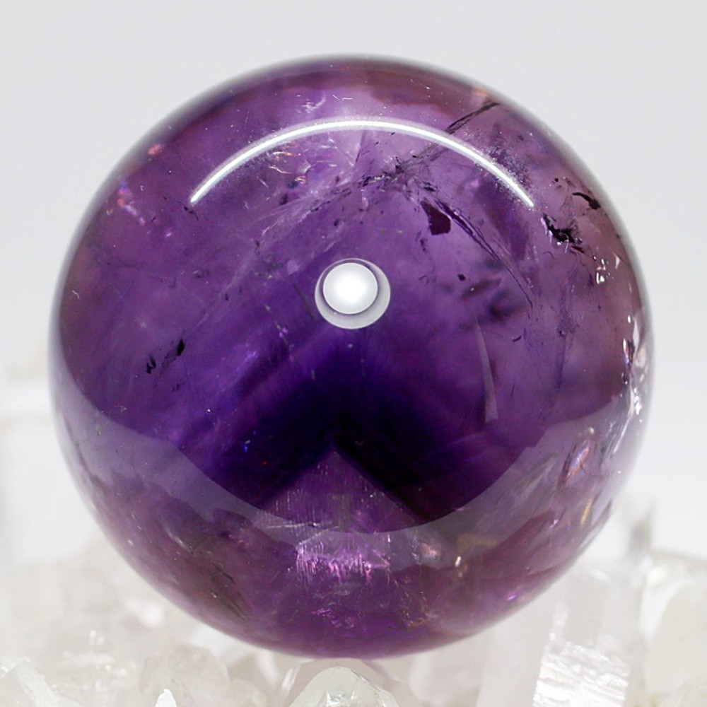 高品質・ブラジル産]アメジスト丸玉/スフィア（直径46.6mm） - 埼玉県