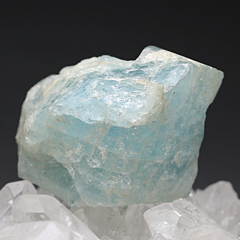 ブラジル産]天然アクアマリン結晶/未加工原石（非加熱無着色・59.6g