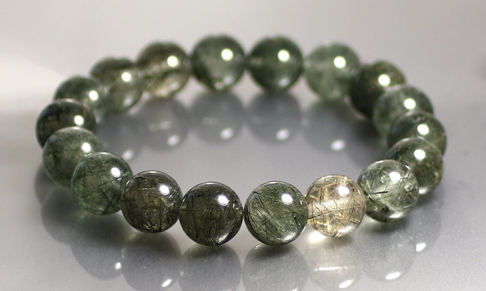 配送 ガネッシュヒマール ラパ産 アクチノライトインクオーツリング 6