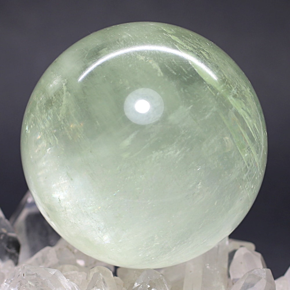 高品質]グリーンカルサイト丸玉/スフィア（直径約63.0mm） - 埼玉県