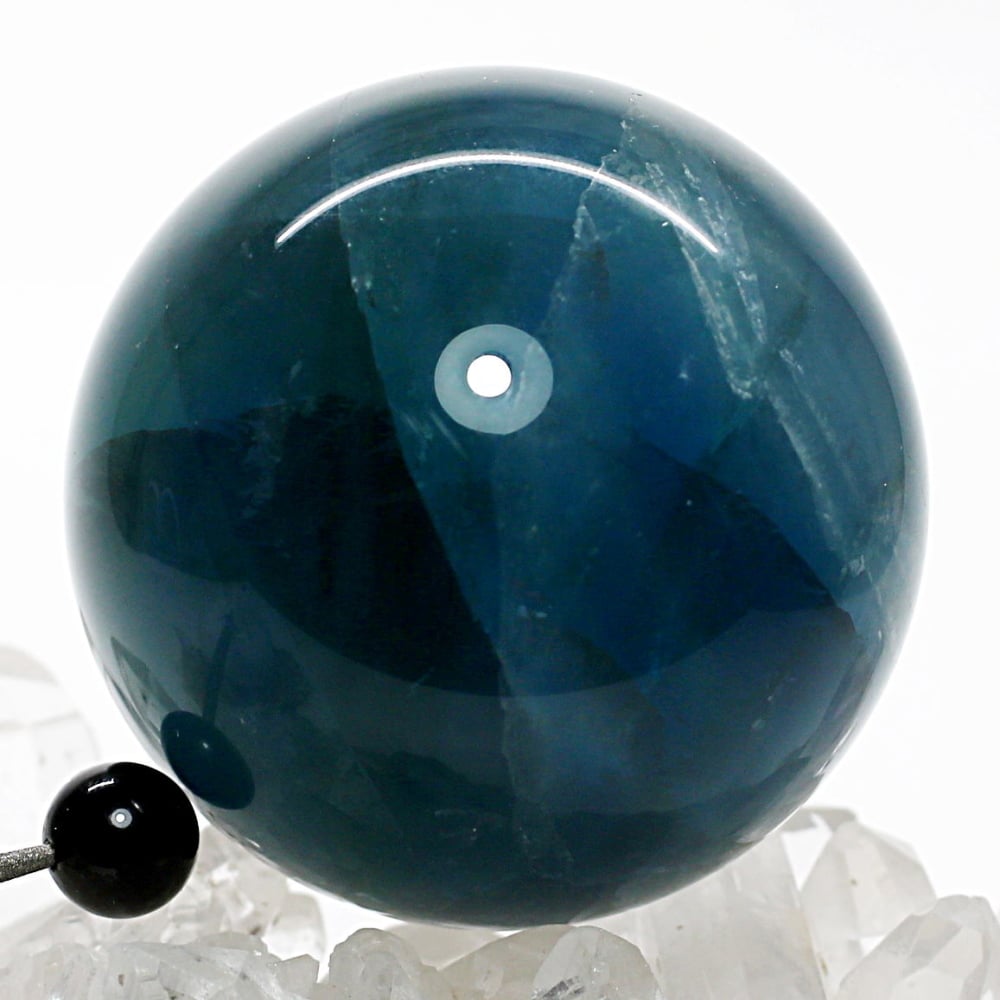 高品質]ブルーグリーンフローライト丸玉/スフィア（球体直径57.9mm