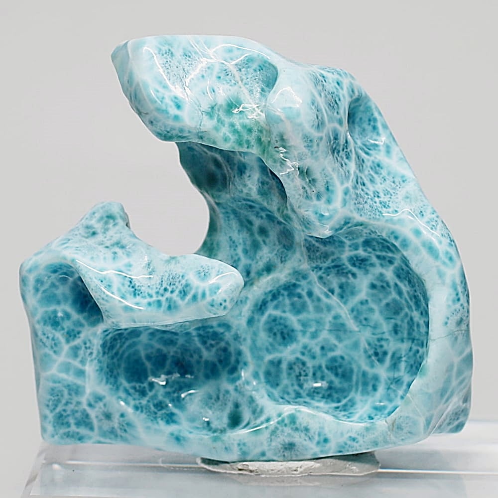 バイヤー厳選品]ドミニカ共和国産ラリマーフリーフォームオブジェ/磨き