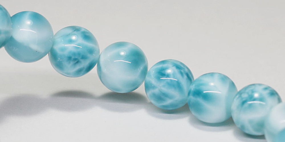 高品質++]ラリマーブレスレット（約9.5mm玉） - 埼玉県吉川市の天然石