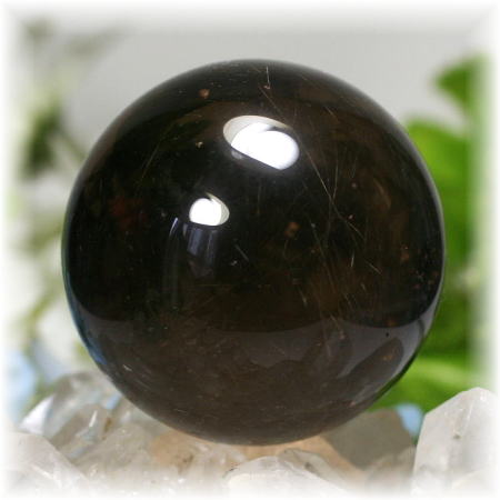 ブラジル産]天然無着色スモーキークォーツ丸玉/スフィア - 埼玉県吉川
