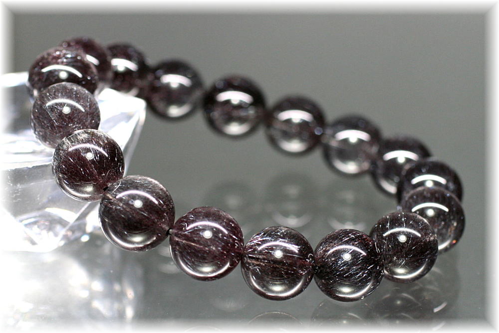 高品質]花火ブラックスーパーセブンブレスレット（約12mm玉） - 埼玉県