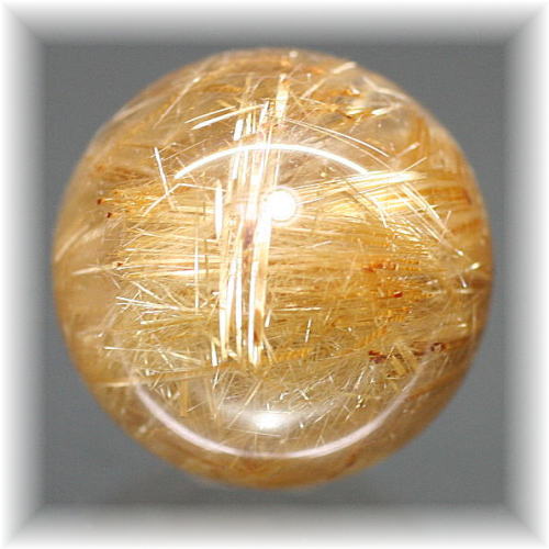 ブラジル産]ゴールドルチルクォーツ丸玉/スフィア - 埼玉県吉川市の