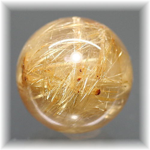 ブラジル産]ゴールドルチルクォーツ丸玉/スフィア - 埼玉県吉川市の