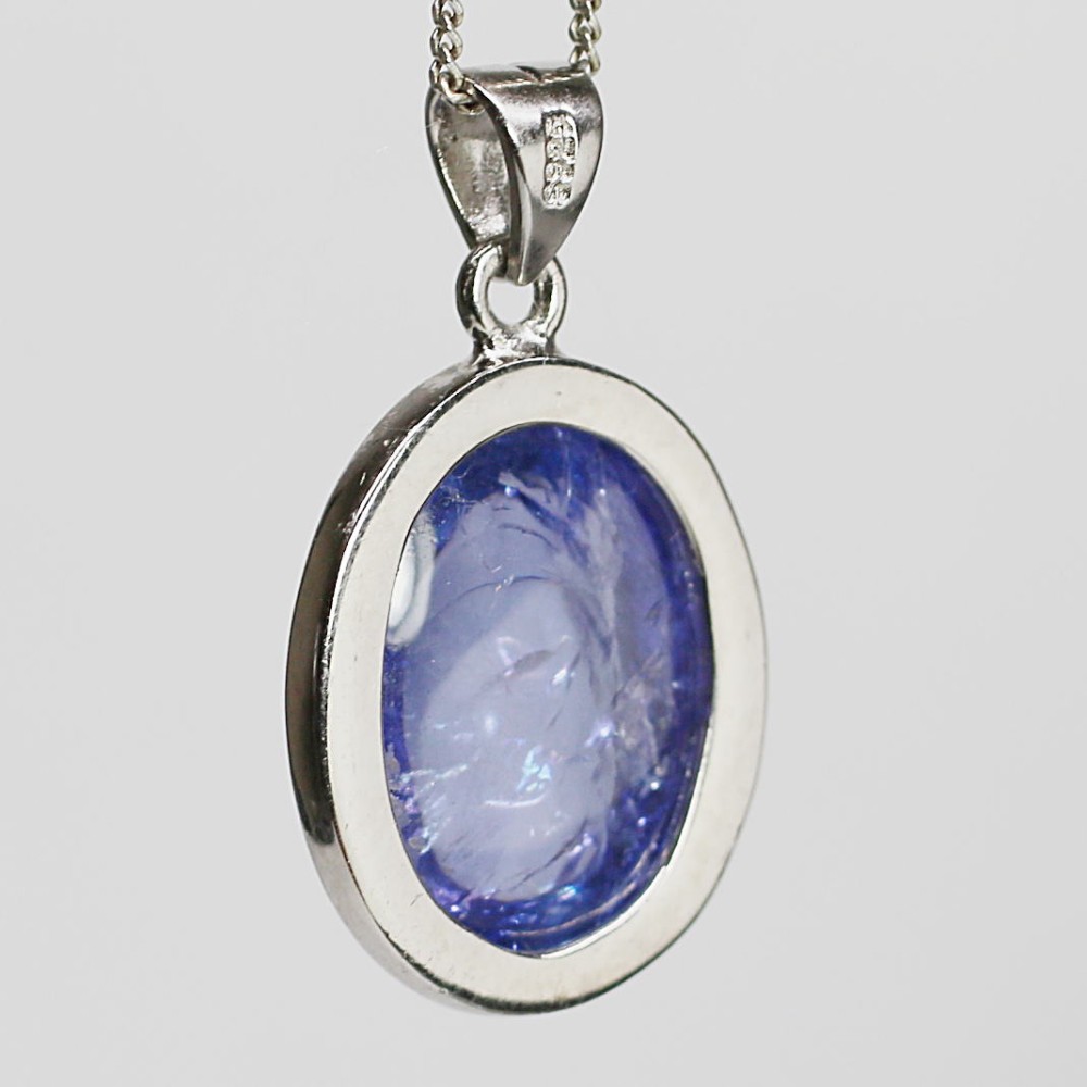 トップクォリティ] 宝石質タンザナイトペンダントトップ（シルバー925