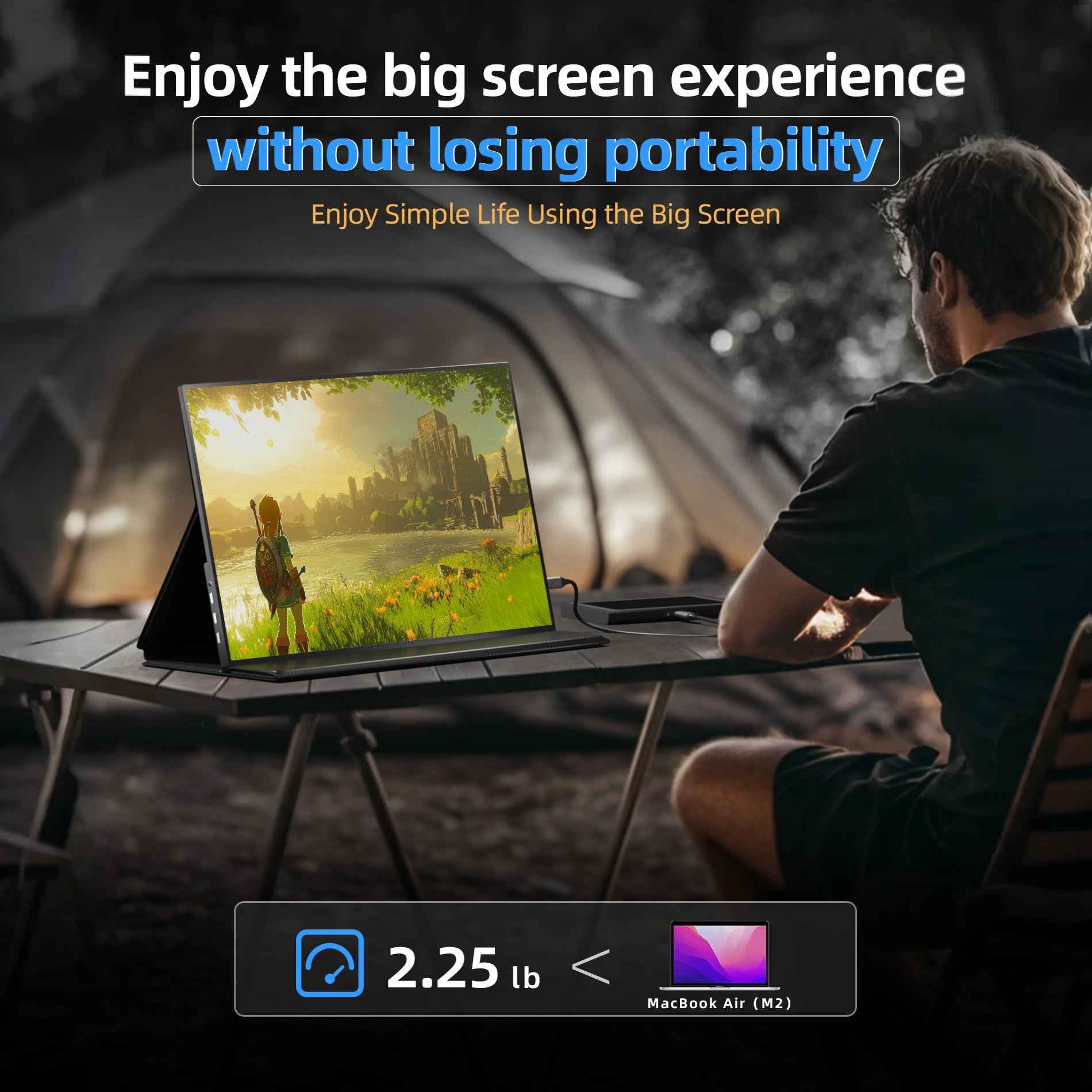 18.5インチ FHD 1080P 100% sRGB ポータブルモニター - 高品質ディスプレイ