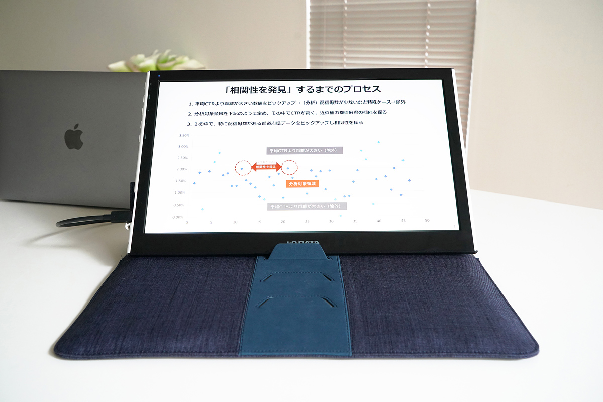 外出先でも簡単にマルチディスプレイ。手軽に持ち運べる15.6型モバイル