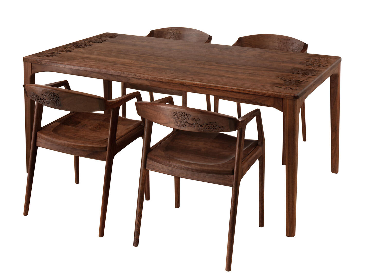 ダイニングテーブルセット 桜｜テーブル / table｜家具 | 軽井沢彫 一