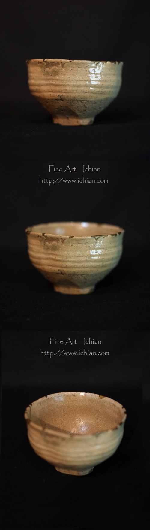 古萩茶碗 江戸初期金継ぎ わびさび 加藤卓男 識 :: ichian