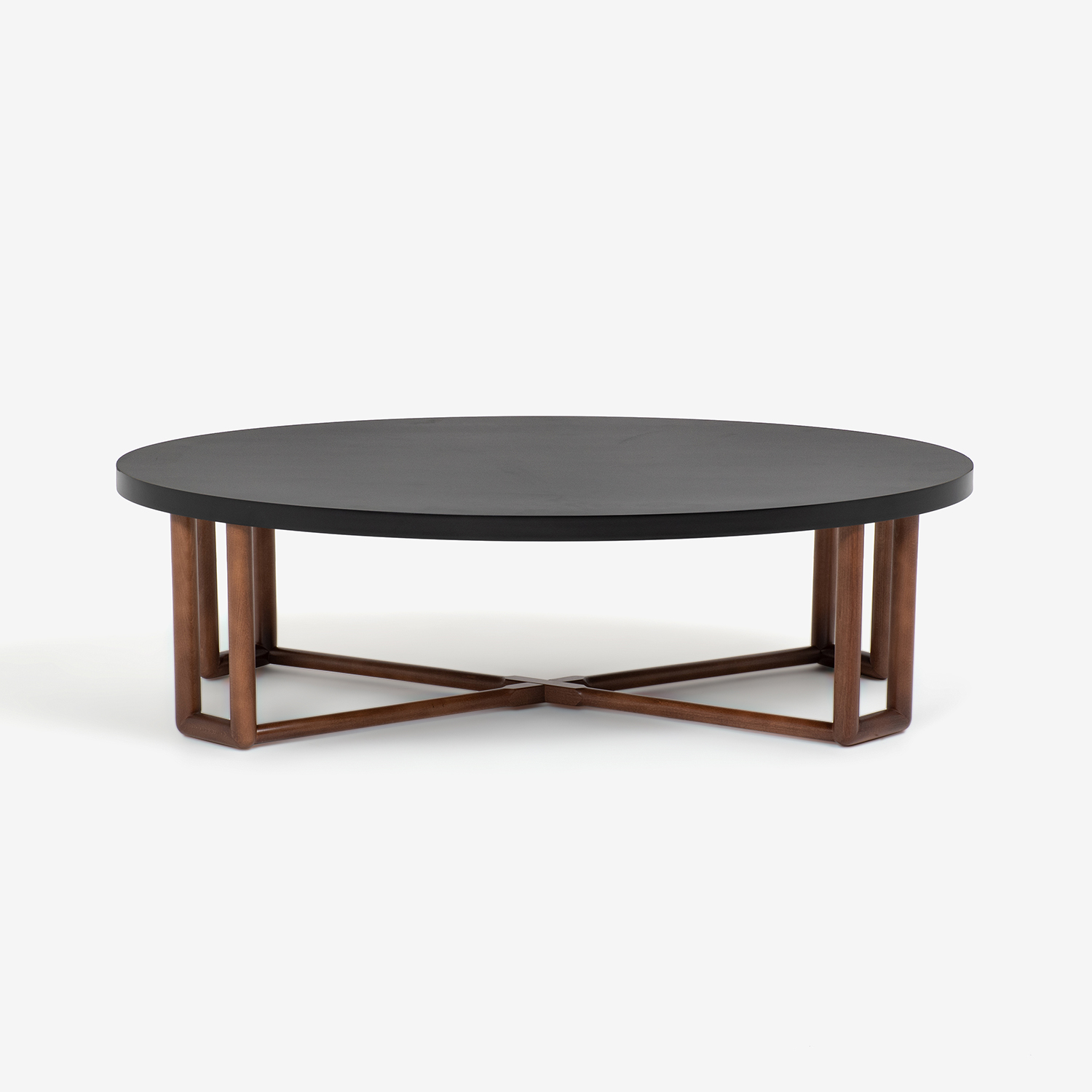 秋田木工 センターテーブル(楕円) 「KOD エリッセ」ブラック