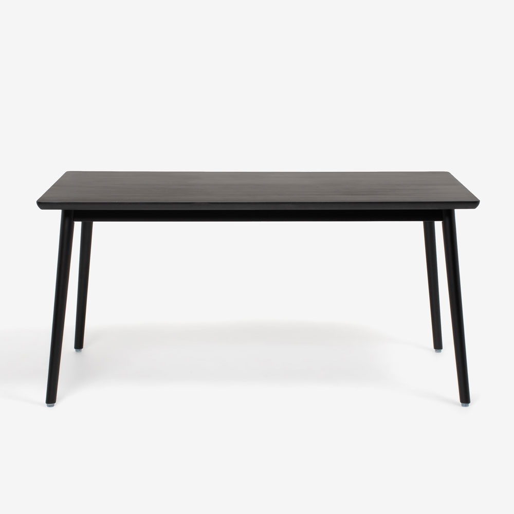 秋田木工 ダイニングテーブル「M-T001」ブナ材 艶無ブラック色 全3