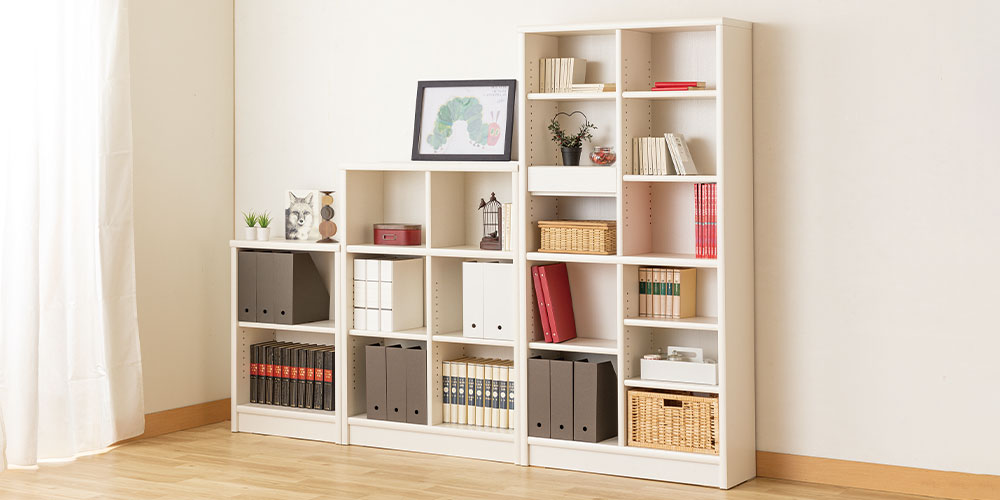 小島工芸 書棚 「Nアコード 90H」幅90.3cm ハイタイプ 全4色【セール