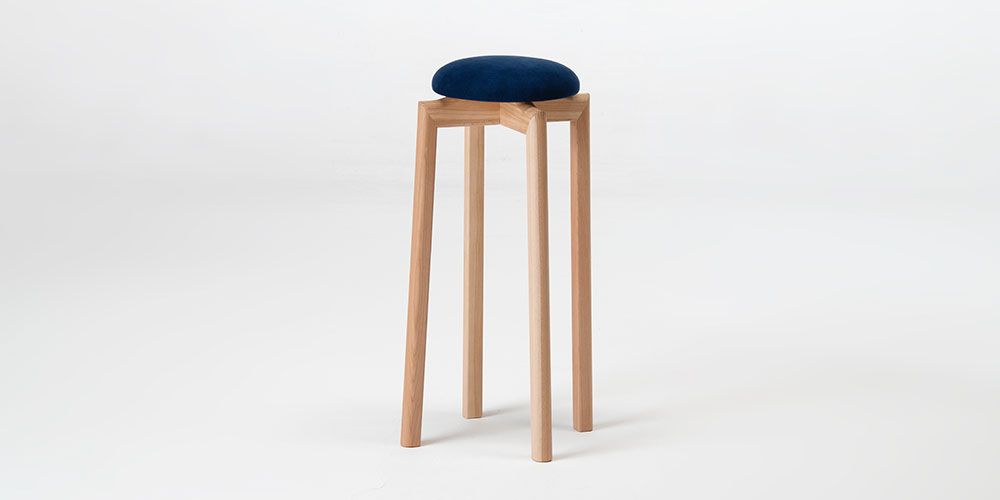 匠工芸 スツールM「MUSHROOM-マッシュルーム-」カバ材 高さ60cm 全5色