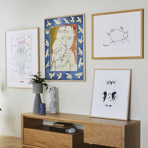 定番品】パブロ・ピカソ 「Le petit cochon」ナチュラルフレーム