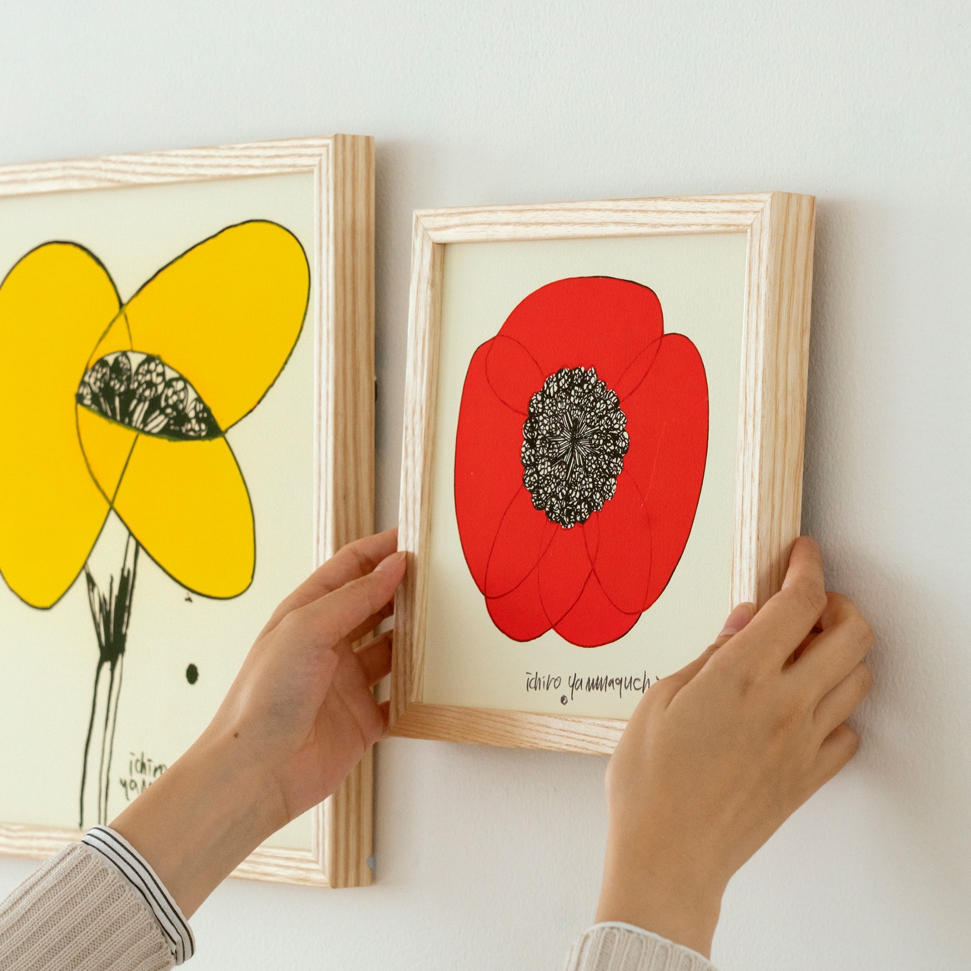 山口一郎 ポスター HANA yellow no.1 IDEE 無印 山口一郎 HANA yellow