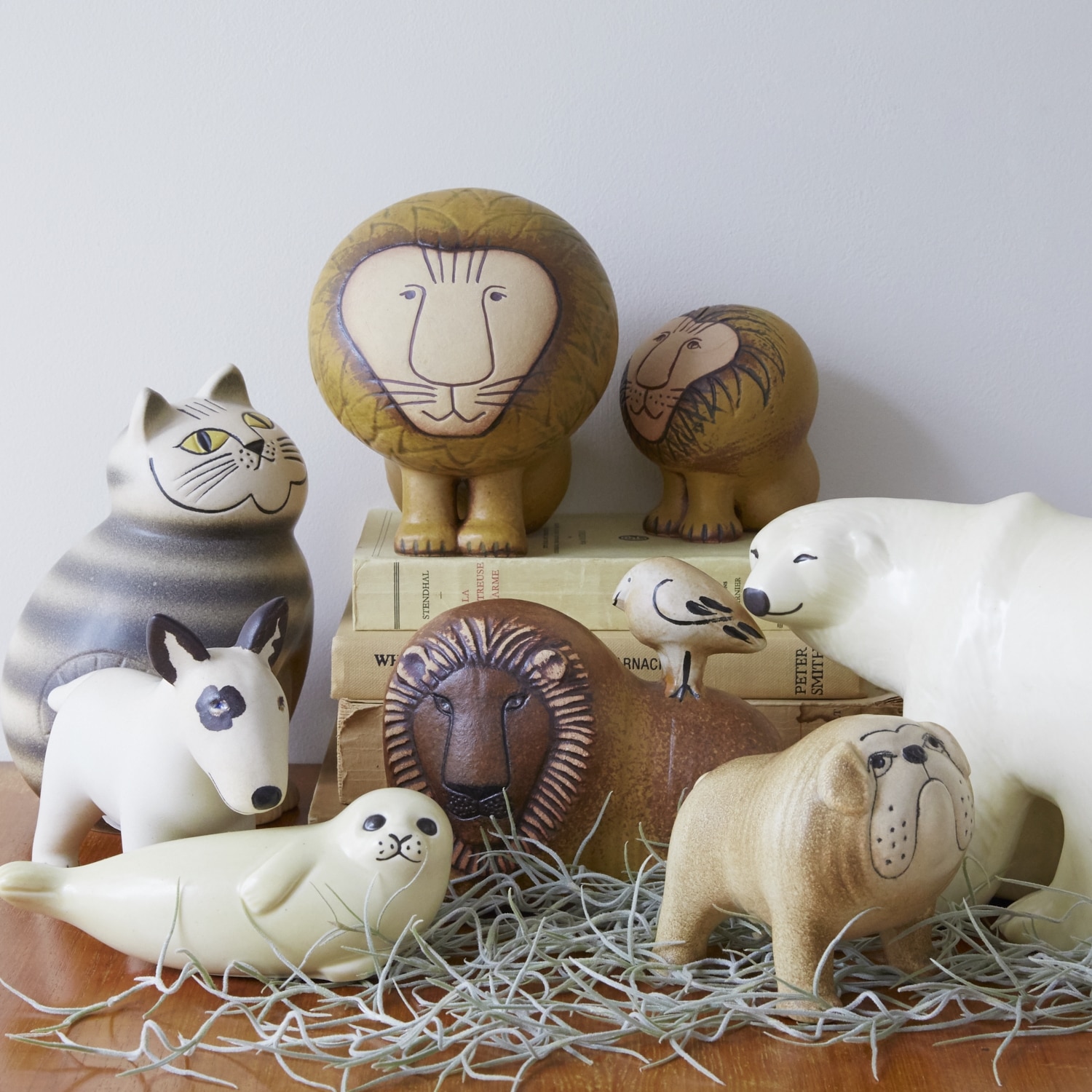 リサラーソンライオンと鳥Lion with Bird Lisa Larson