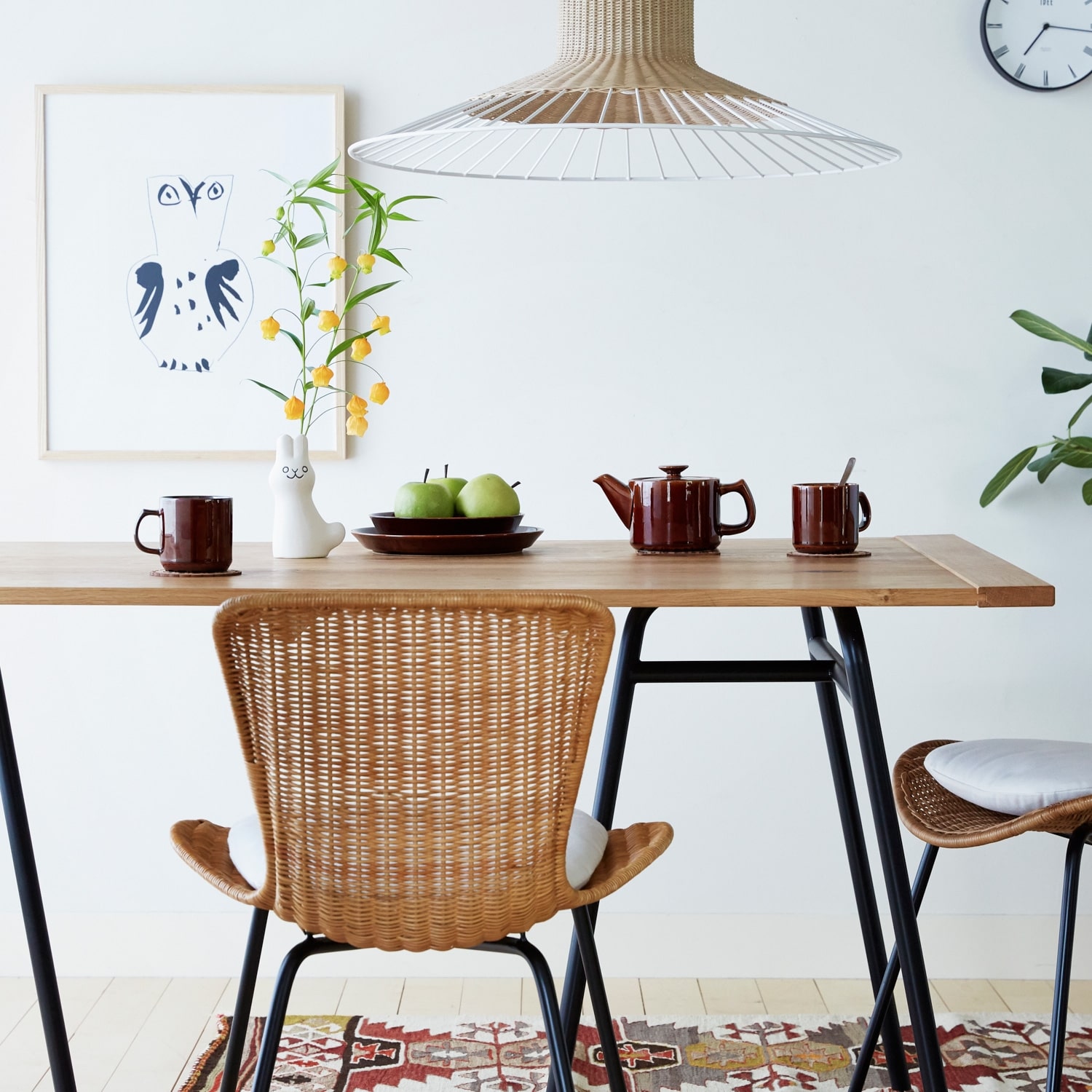 定番品】パブロ・ピカソ 「フクロウ」ナチュラルフレーム｜ポスター