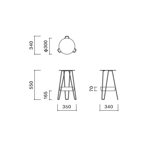 WALLABY SIDE TABLE Black｜サイドテーブル｜IDEE SHOP Online