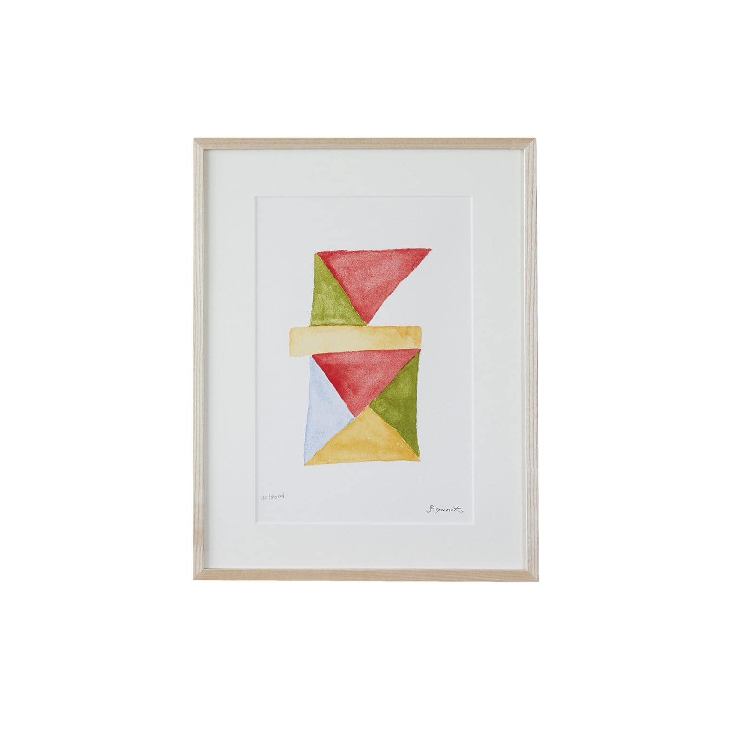 エディション】 柚木沙弥郎 「かたち」 2nd Edition｜版画・シルク