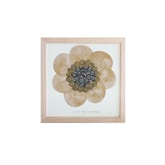 モスグリーン花♡ 山口一郎 原画額装込 一点物 絵 モスグリーン花