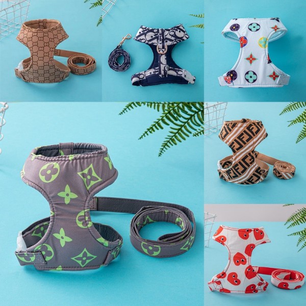 ルイヴィトン 犬用リード首輪 ハーネス コピー LV 猫の牽引リード 耐久