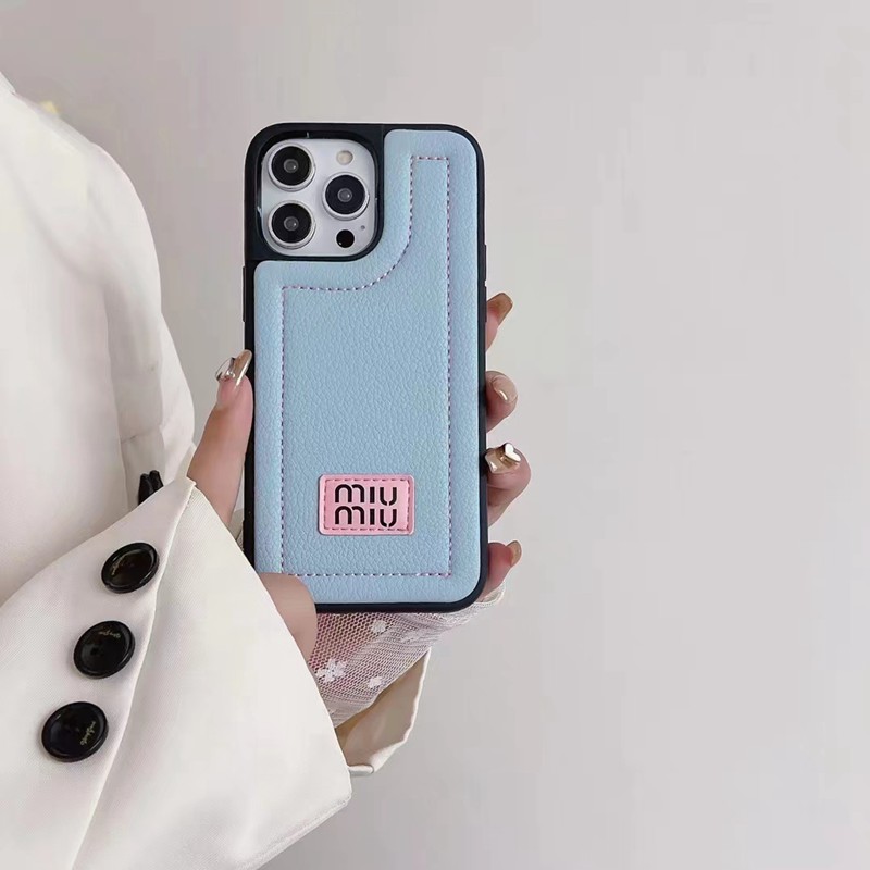 miumiuスマホケース iPhone13pro ブルー MIU MIU】 iPhone 13 Pro