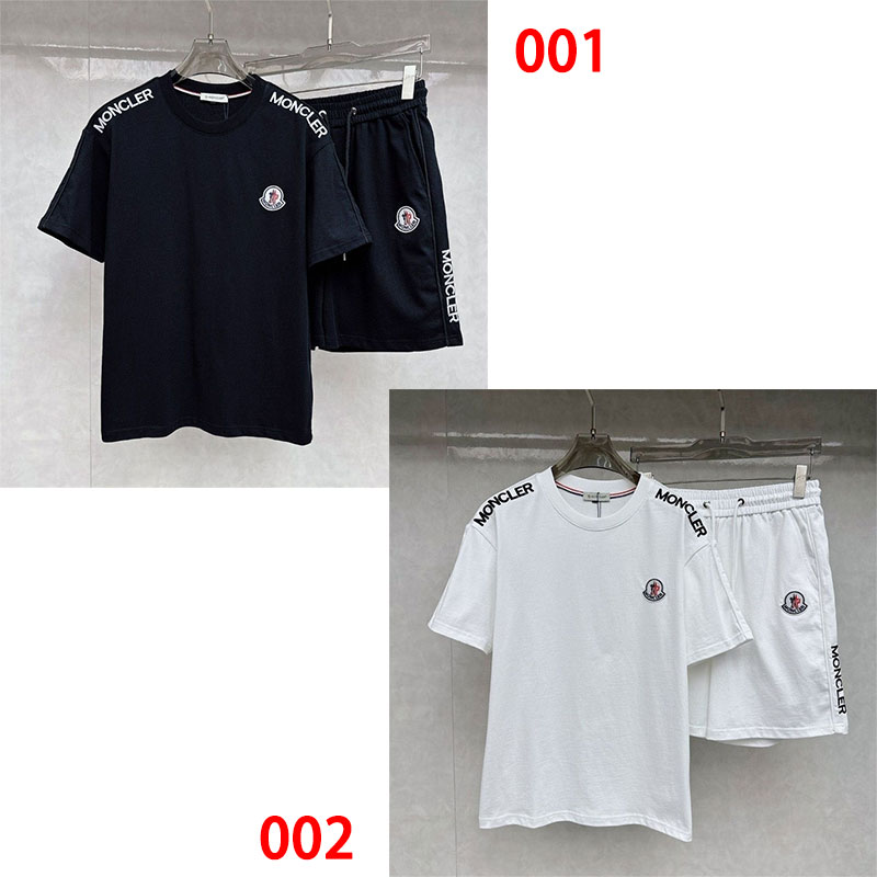 Moncler モンクレールハイブランドTシャツメンズ 夏服半袖 上下 セット
