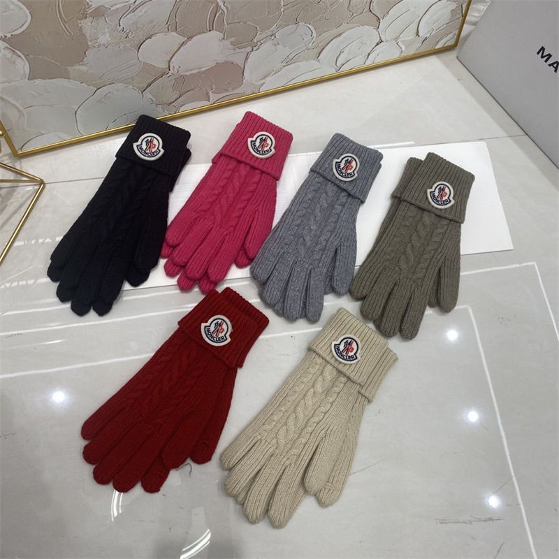 モンクレールブランドニット手袋 メンズ 冬 防寒 Monclerウールニット