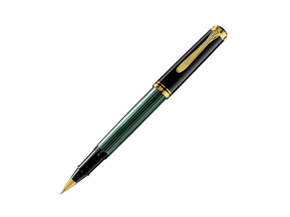 Pelikan Rollerball Pen Souverän R400, Black/Green, 997494 - Iguana