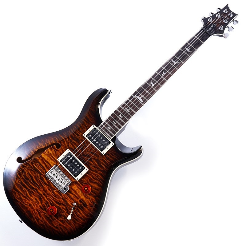 P.R.S. SE Custom 22 Semi-Hollow Quilt (Black Gold Sunburst)【限定