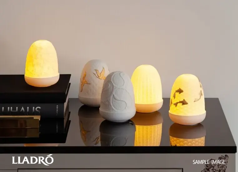 ドーム ランプ （鶴） ワイヤレス テーブルランプ | LLADRO/リヤドロ