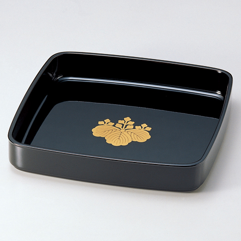 蒔絵黒漆盆 2点 X-81